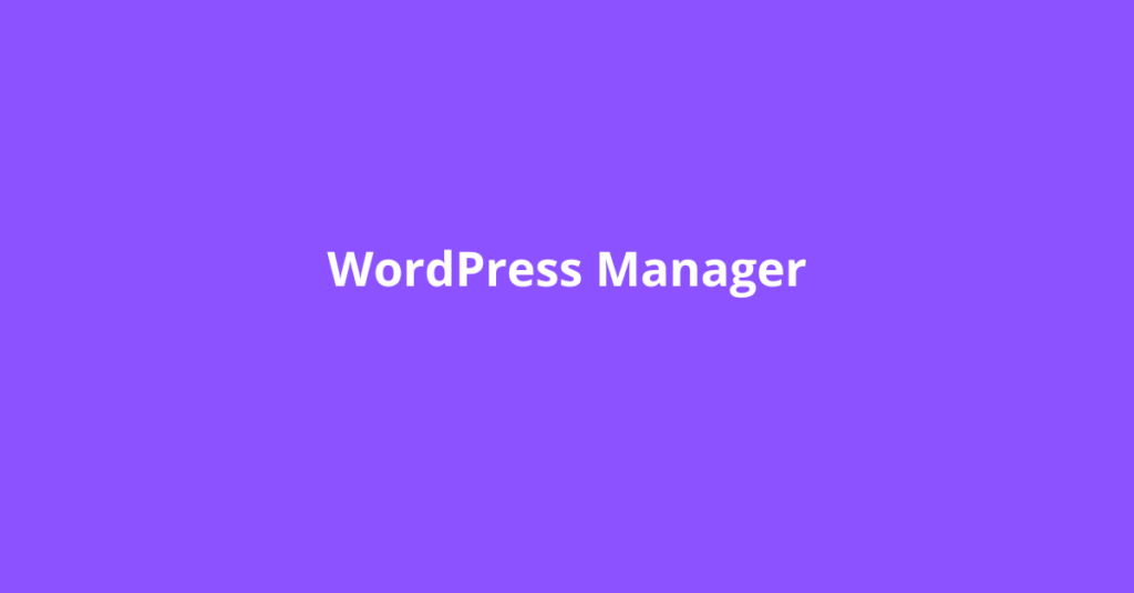 WordPress Manager
