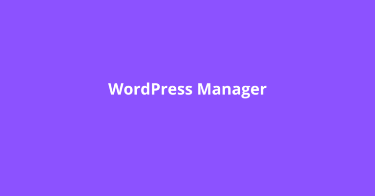 WordPress Manager - vHost