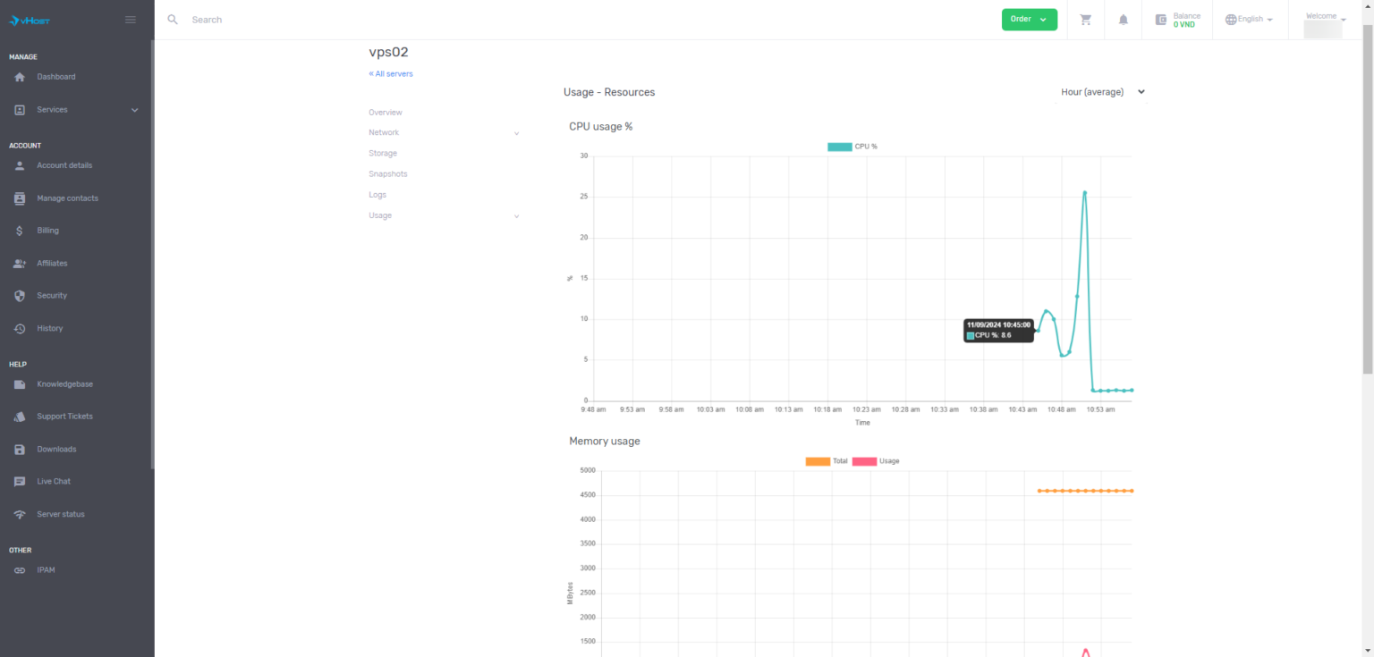 Giới thiệu tính năng Reseller Cloud Server năm 2024 - vHost